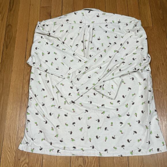 Sun Surf Long Sleeve Hula Girl Aloha Print AOP Cotton Large Shirt Made In Japan - Picture 11 of 11